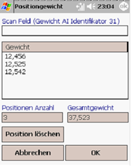  gewichtsvariable Artikel erfassen