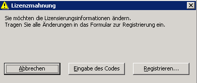  Lizenzmahnung