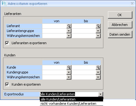  Adressstamm exportieren