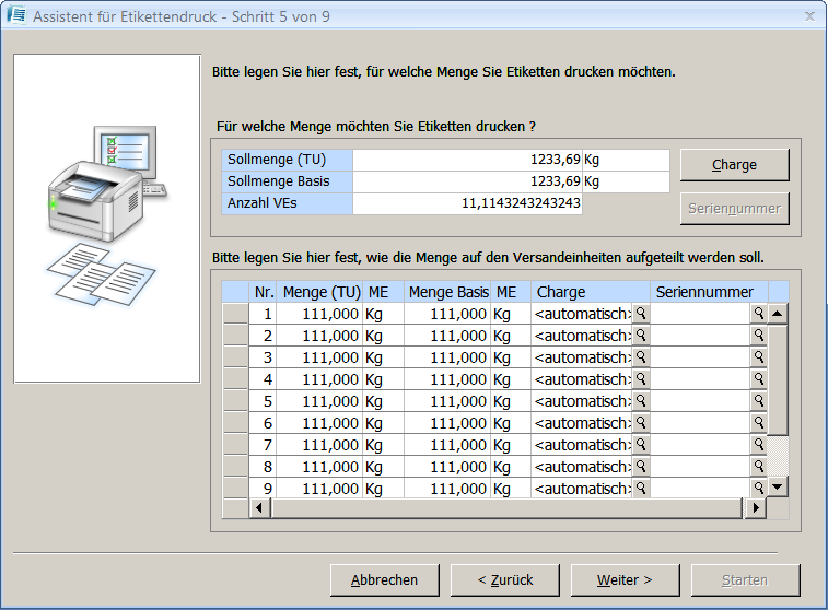  Assistent für Etikettendruck Schritt 5