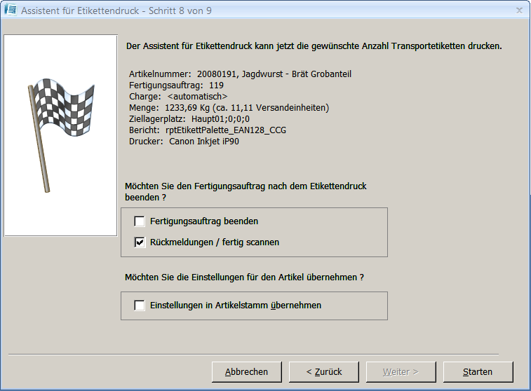  Assistent für Etikettendruck Schritt 7