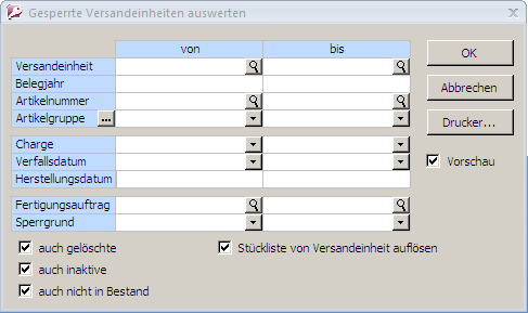  Versandeinheiten Stammdaten